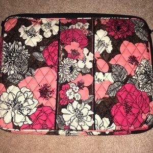 Vera Bradley Laptop Sleeve- Mocha Rouge